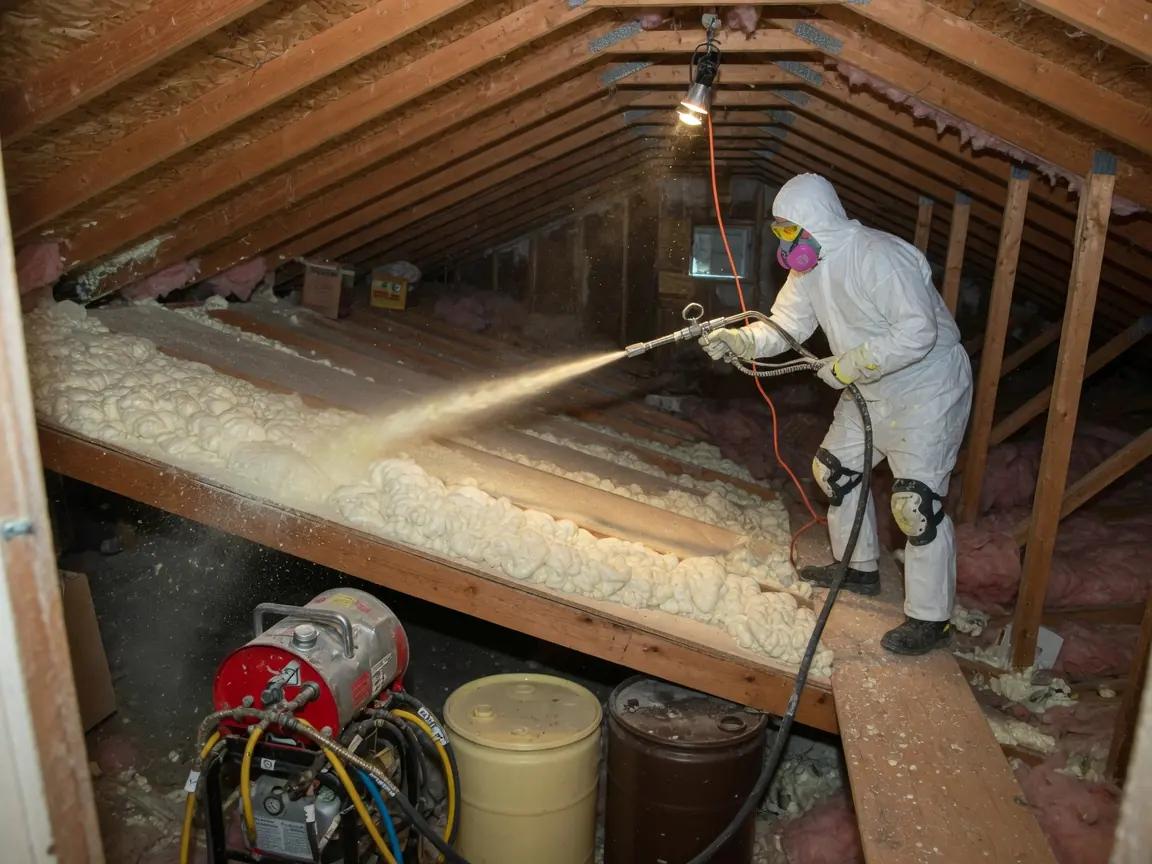 Spray foam insulation project in Glenpool, OK