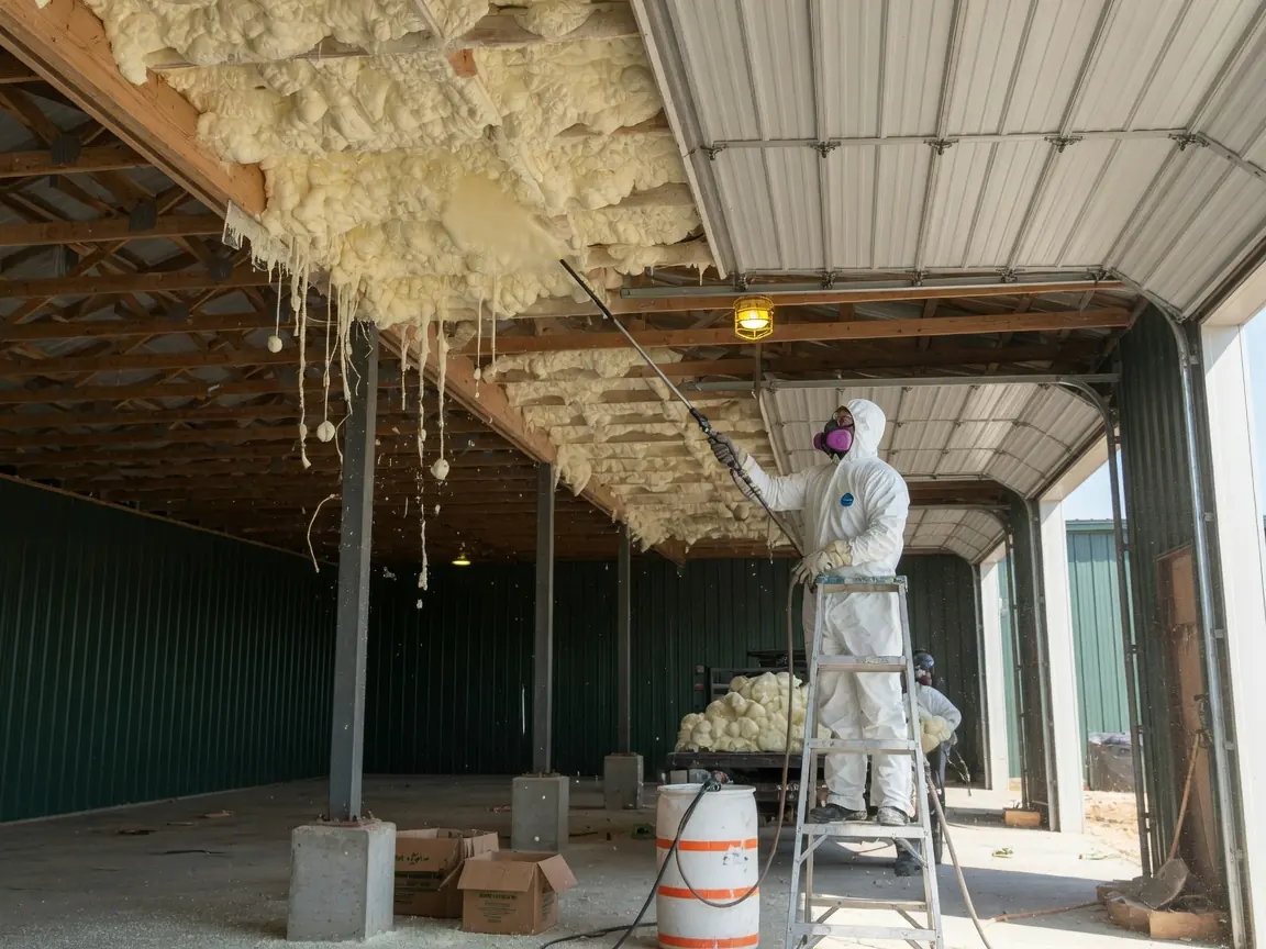 Pole barn spray foam insulation near Sand Springs, OK