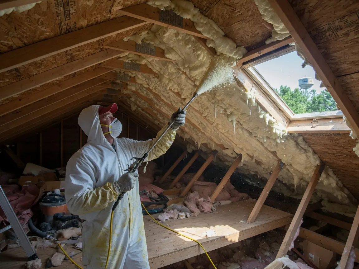 Spray foam insulation project in Mannford, OK